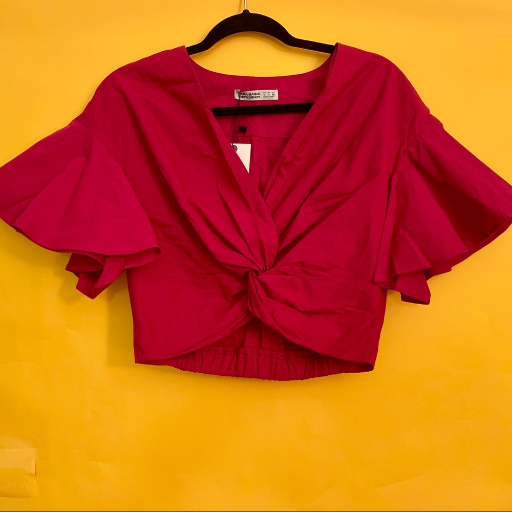 Zara Fusia Flare Crop Top - New!